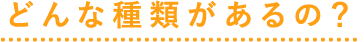 どんな種類があるの？