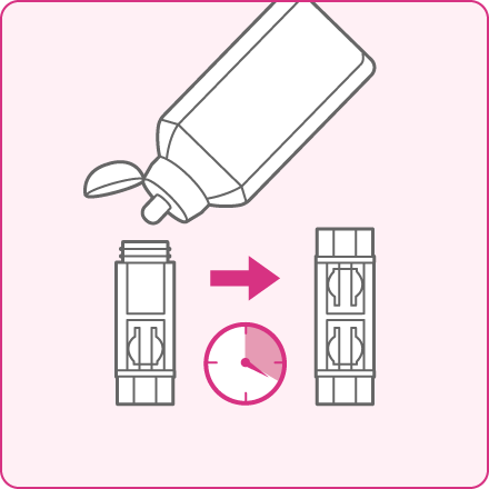 コンタクトレンズをはずして保存