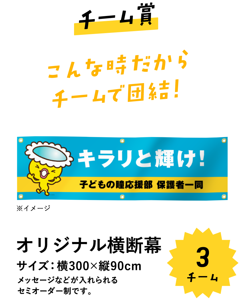 チーム賞　オリジナル横断幕