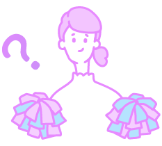 応援する女性のイラスト