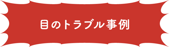 目のトラブル事例