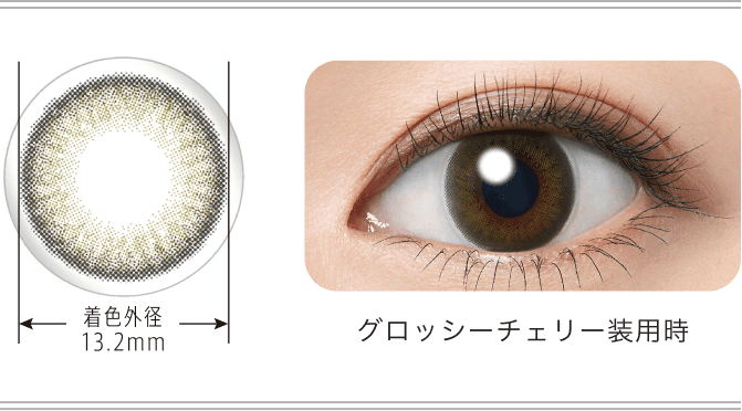 グロッシーチェリー装用時