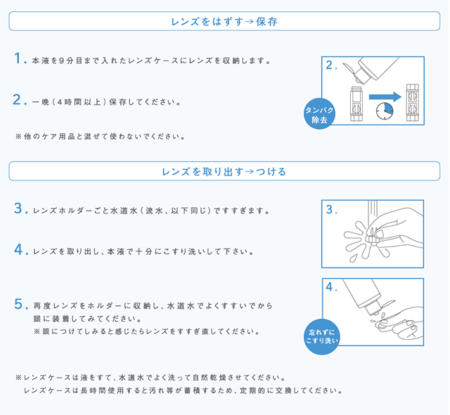 ハードコンタクトレンズのケア方法